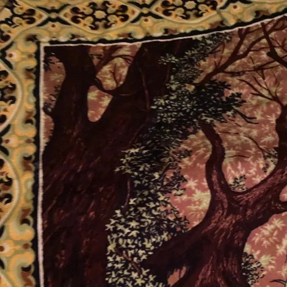 Vintage A.T.C. Unicorn Horse with Snake Print Tapestry Rug Wall Hanging 32x50 In - Picture 6 of 11